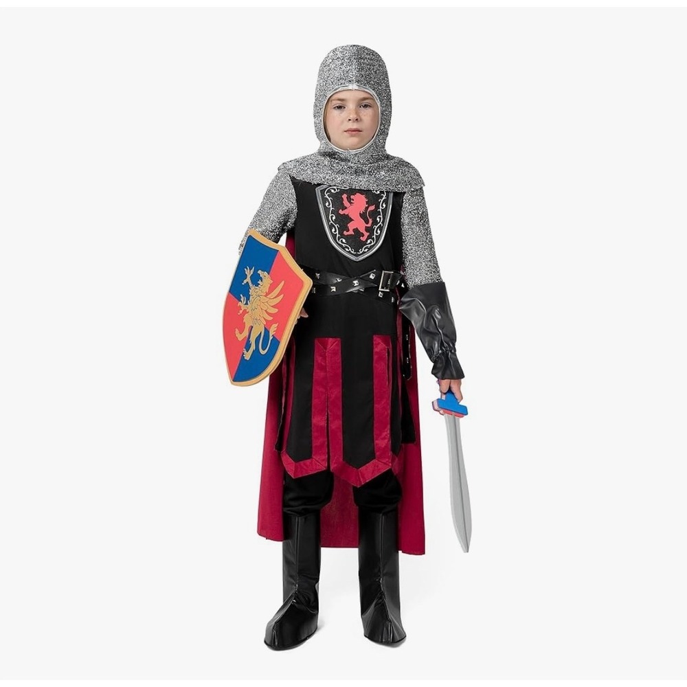 NEW Medieval Knight‎ Complete Costume Outfit Halloween Boys 7-8